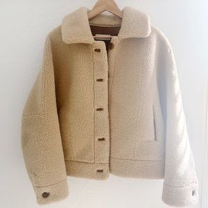 Mango faux shearling coat, size S